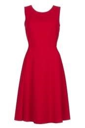red classic dress